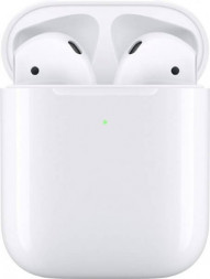 Наушники Apple AirPods в футляре с возможностью беспроводной зарядки (белый)