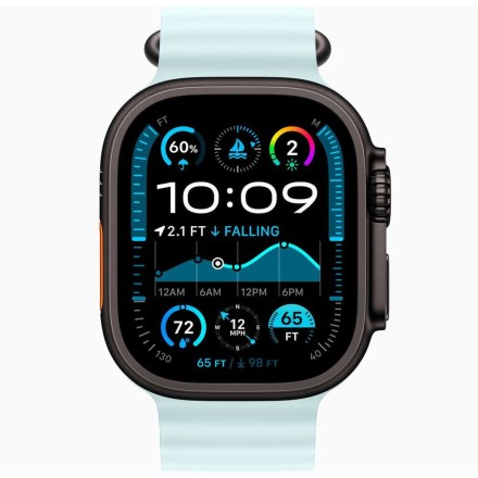Часы Apple Watch Ultra 2 GPS + Cellular, 49 мм Ocean Band (черный/ледяной белый)