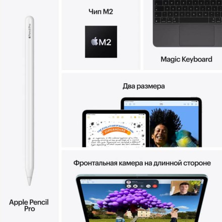 Планшет Apple iPad Air 13" 128Gb (2024) Wi-Fi + Cellular фиолетовый