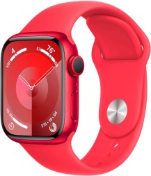 Apple Watch Series 9, 41 мм спортивный ремешок (PRODUCT)RED, размер M/L