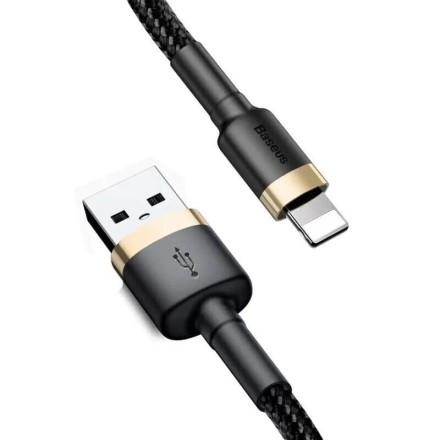 Кабель Baseus Cafule Cable USB For iPhone 2A 3м золотой+черный