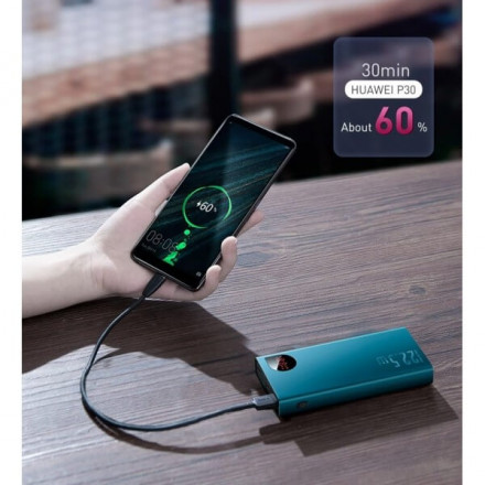 Аккумулятор Baseus Adaman Metal Digital Display Quick Charge Power Bank (зеленый)