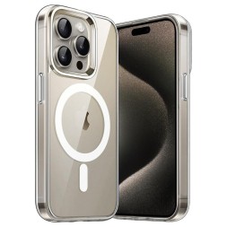 Чехол для iPhone 15 Pro Max iCEO Clear Case MagSafe (прозрачный)
