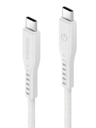 Кабель EnergEA FLOW USB-C to USB-C 5A 1.5м, белый