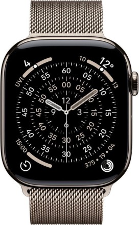 Часы Apple Watch Series 11, 42 mm, Natural Titanium Case with Natural Milanese Loop