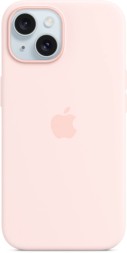 Чехол для iPhone 15 Apple MagSafe силикон (розовый)