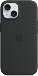 Чехол для iPhone 15 Apple MagSafe силикон (черный)