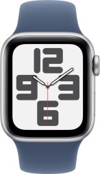 Apple Watch SE 2, 44 мм спортивный ремешок (серебристый)